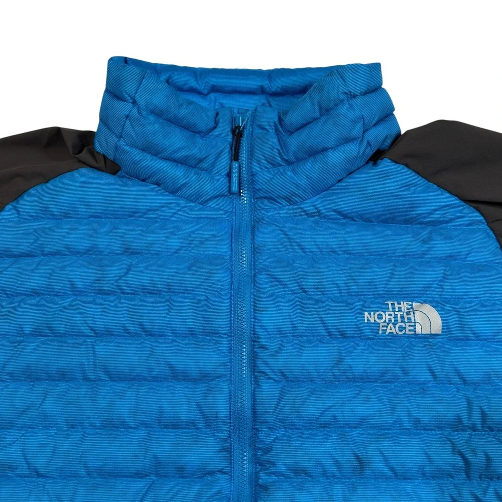 The North Face Verto Micro Jacket Mens Large 800 Down Hybrid Puffer Blue Gray